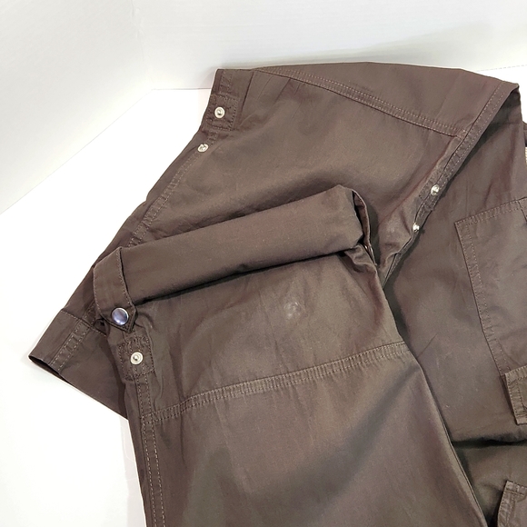NWOT Original NM Belted Clam Digger Capri-to-Long Cargo Pants Brown Khaki (16) - Picture 10 of 13